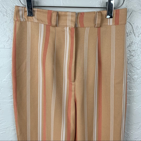 Nasty Gal highwaist pinstripe coral trousers 6 - Picture 5 of 10